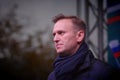 Politician Alexei Navalny speaks at an opposition rally Royalty Free Stock Photo