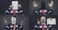 Politician expressions during his speech photo collage
