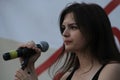 The politician Isabel Makgoyeva supports political prisoners on meeting