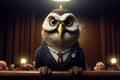 Politician owl speech testify address. Generate Ai