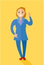 Politician women character illustration. Vector in flat style de