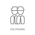 Politicians icon. Trendy Politicians logo concept on white backg