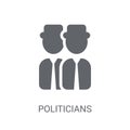 Politicians icon. Trendy Politicians logo concept on white background from Political collection