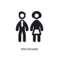 politicians isolated icon. simple element illustration from political concept icons. politicians editable logo sign symbol design