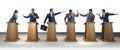 The politicians participating in political debate Royalty Free Stock Photo