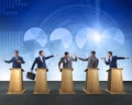 Politicians participating in political debate Royalty Free Stock Photo