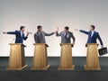 Politicians participating in political debate Royalty Free Stock Photo