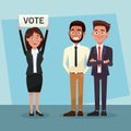 Politicians in vote campaign Royalty Free Stock Photo