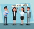 Politicians in vote campaign