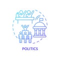 Politics blue gradient concept icon Royalty Free Stock Photo