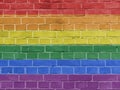 Politics Concept: Gay Pride Flag Wall