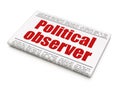 Politics concept: newspaper headline Political Observer Royalty Free Stock Photo