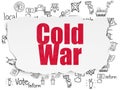 Politics concept: Cold War on Torn Paper background