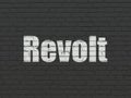 Politics concept: Revolt on wall background