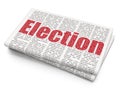 Politics concept: Election on Newspaper background