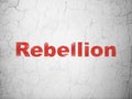 Politics concept: Rebellion on wall background