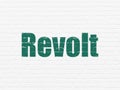 Politics concept: Revolt on wall background Royalty Free Stock Photo