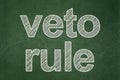 Politics concept: Veto Rule on chalkboard background