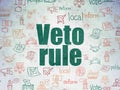 Politics concept: Veto Rule on Digital Data Paper background