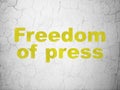 Politics concept: Freedom Of Press on wall background Royalty Free Stock Photo
