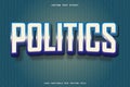 Politics 3d Text Effect vector eps Royalty Free Stock Photo