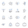 Politics and governance line icons collection. Democracy, Sovereignty, Power, Legitimacy, Authority, Accountability