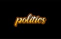 politics word text banner postcard logo icon design creative con