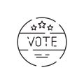 Politics or political and Politician. Vector voting or election and vote. Related Vector Line Icon. Ratings of