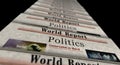 Politics newspaper printing media