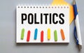 POLITICS word on card index paper Royalty Free Stock Photo