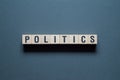 Politics - word concept on cubes Royalty Free Stock Photo