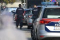 Police control in Wels, Upper Austria, Austria, Europe