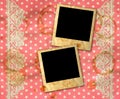 Polka Dot Background With Lace Border