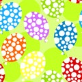 Polka dot balloons seamless background Royalty Free Stock Photo