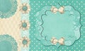 Polka Dot Button Daisy Frame Mat Royalty Free Stock Photo