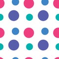 Polka dot colorful seamless pattern background for cover, poster, presentation, card, wrapping and design Royalty Free Stock Photo