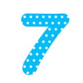 Polka dot number 7