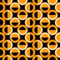 Polka dot ornament. Repeated circles seamless pattern. Modern stile geometric background. Geo motif surface print Royalty Free Stock Photo