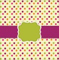 Polka dot patchwork design card