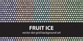 Polka dot pattern set Fruit Ice Royalty Free Stock Photo