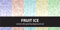 Polka dot pattern set Fruit Ice Royalty Free Stock Photo