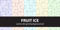 Polka dot pattern set Fruit Ice Royalty Free Stock Photo