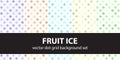 Polka dot pattern set Fruit Ice Royalty Free Stock Photo