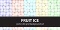 Polka dot pattern set Fruit Ice. Vector seamless geometric dot b Royalty Free Stock Photo