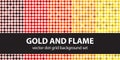 Polka dot pattern set Gold and Flame Royalty Free Stock Photo