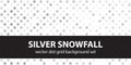 Polka dot pattern set Silver Snowfall. Vector seamless geometric dot backgrounds Royalty Free Stock Photo