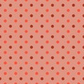 Polka dot seamless pattern for textiles. Polka dot background for additional graphic design. Royalty Free Stock Photo