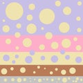 Polka Dot Retro Pastel Stripe Background