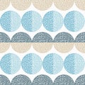 Polka dot seamless pattern. Brushwork. The colorful balls. Scribble texture. Royalty Free Stock Photo