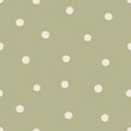 Polka dot, seamless pattern. Endless background, texture with rough round spots, circles. Abstract repeating print, backdrop Royalty Free Stock Photo